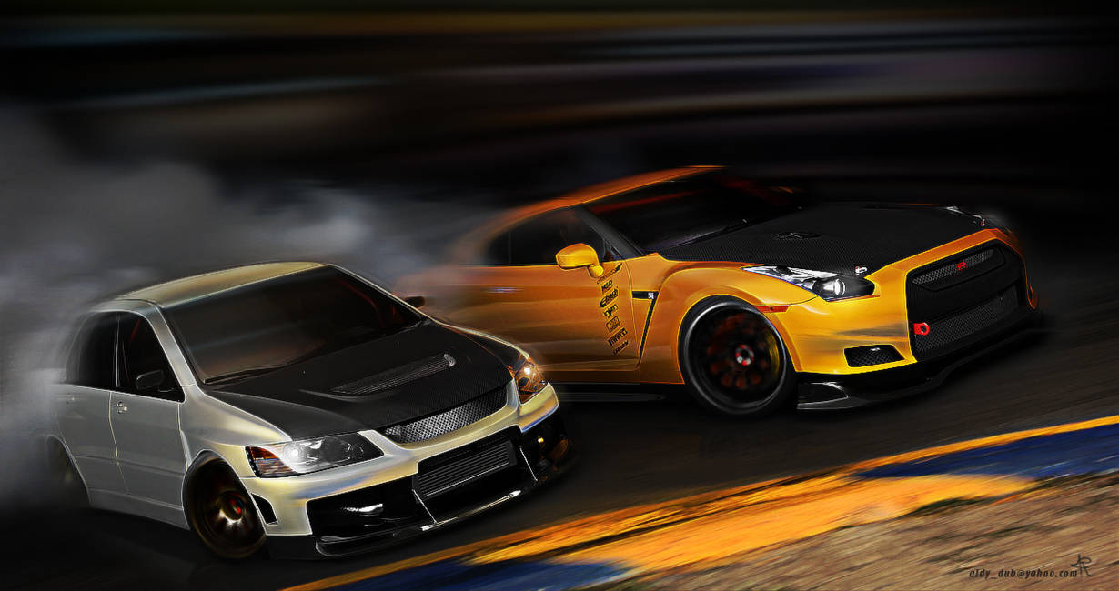 evo VS gtr -drift-