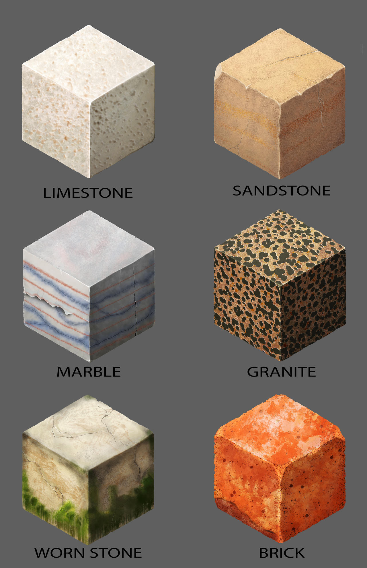 Normal Cube Rocks CUBE: Stone Studies by Cyn009 on DeviantArt