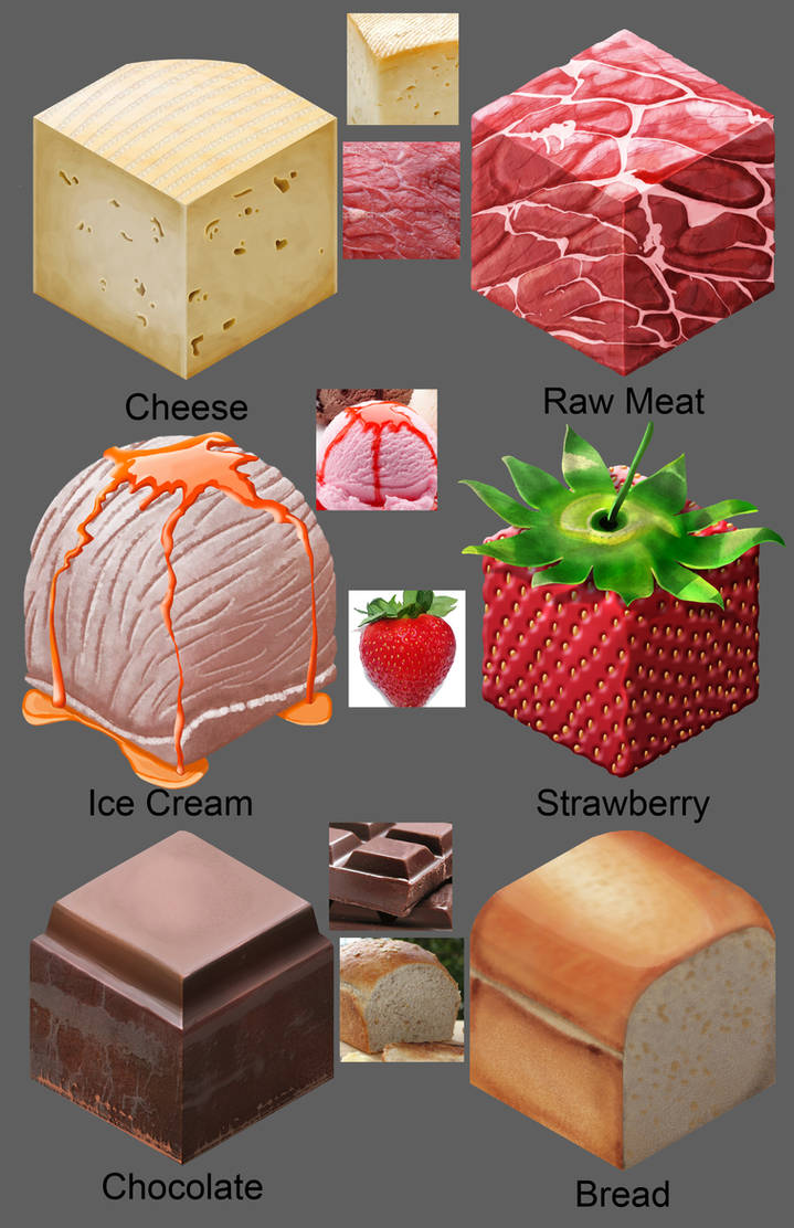 Cube Food Examples CUBE: Food Studies by Cyn009 on DeviantArt