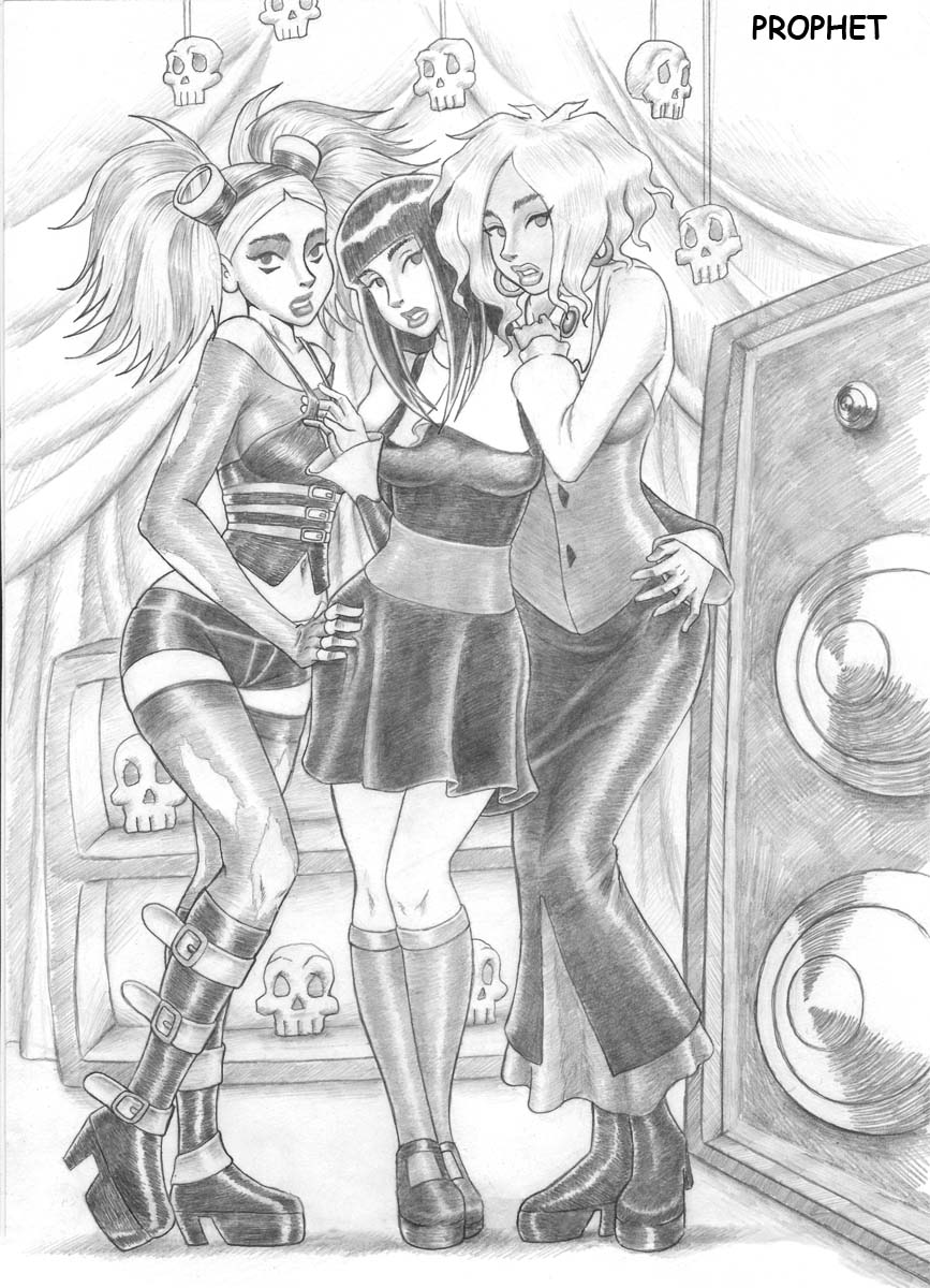 The Hex girls posing together