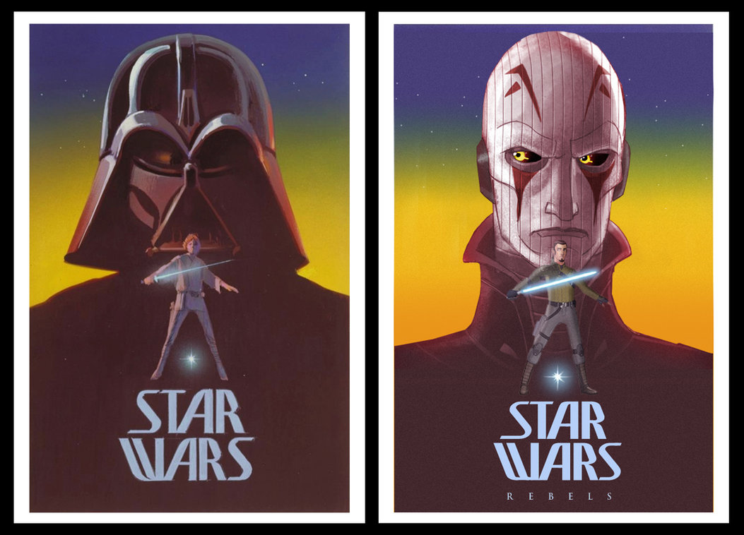 Vintage Style McQuarrie Rebels Poster 2 Comparison