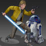 Animated Style Luke and R2 (Star Wars Fan Art)