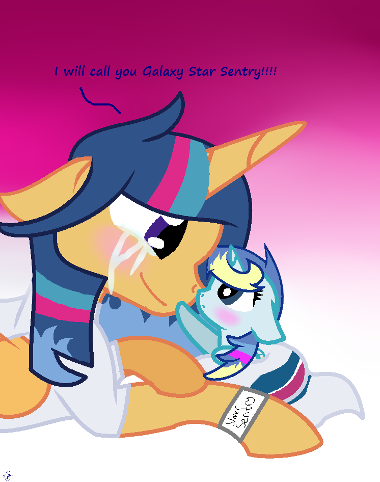 Silver Sentry and her newborn Galaxy Star Sentry