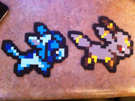 Glaceon and Umbreon Perler's