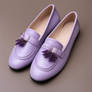Lavender Lovely Ladies Leather Loafers