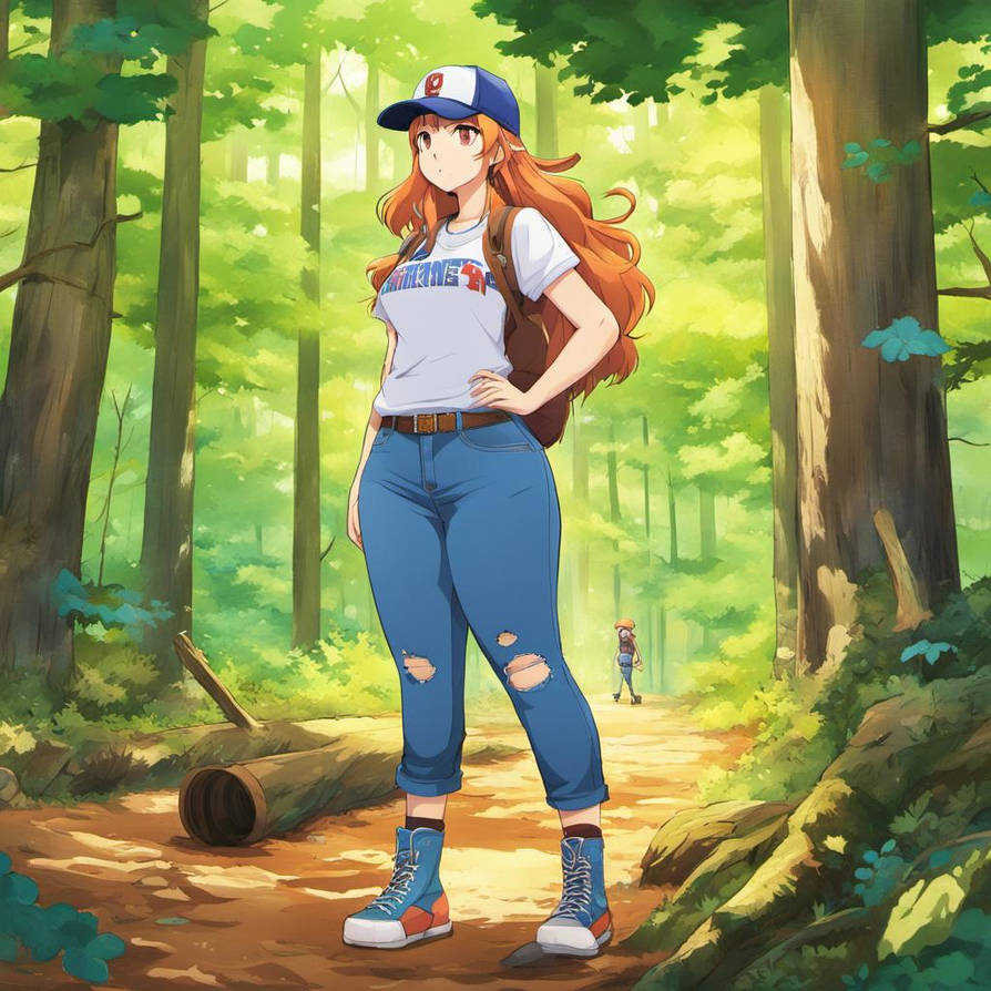 Full shot, long shot, wide shot, a big woman in a by Usaporkchops on ...