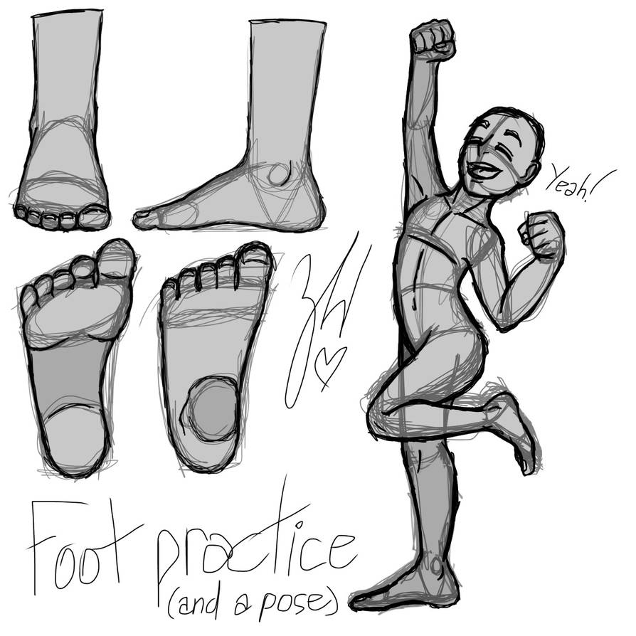 Foot Poses Deviantart Foot and pose practice by Zephyrdrawzart on DeviantArt