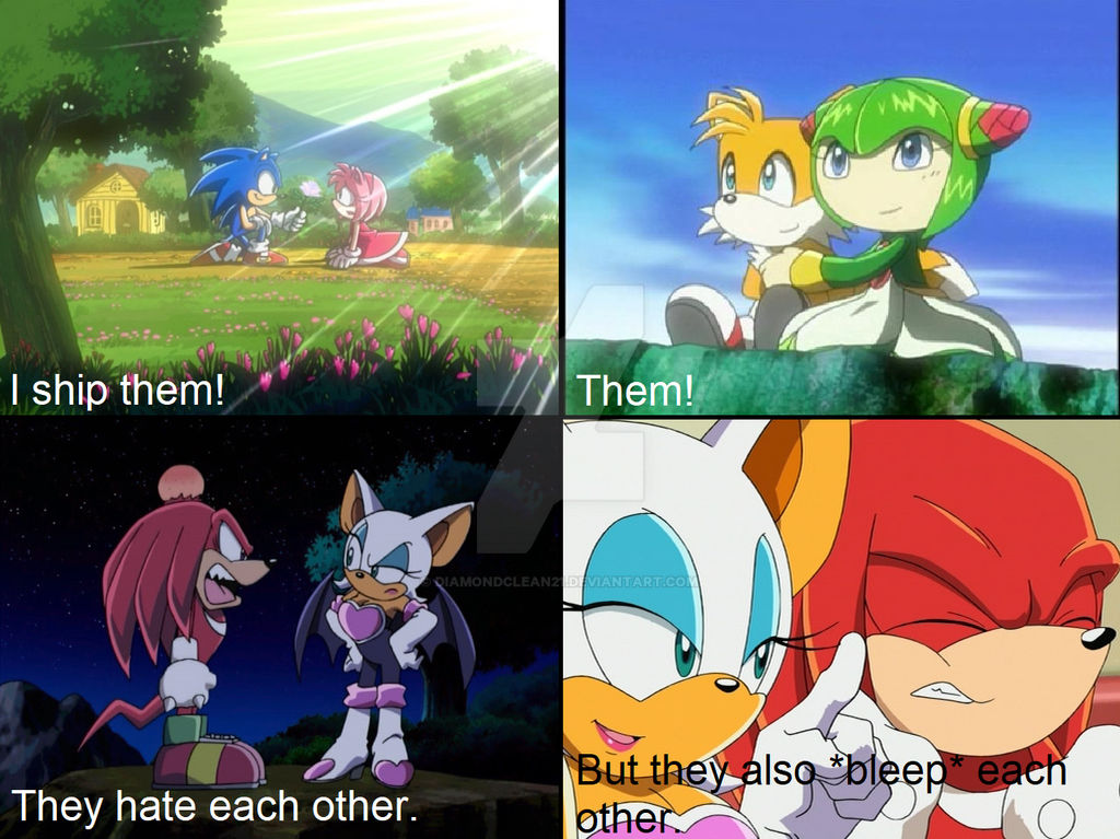 Sonic and Friends: Shipping in a Nutshell by DiamondClean21 on DeviantArt
