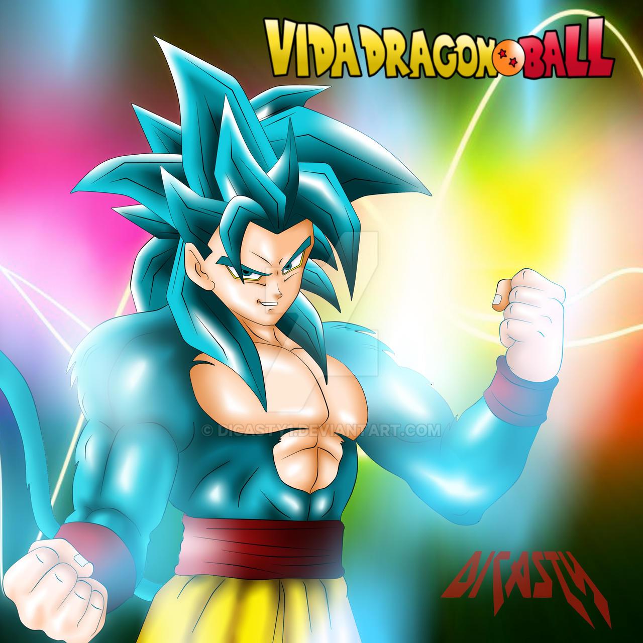 Goku SSJ 4 Dios azul...!!! by dicasty1 on DeviantArt