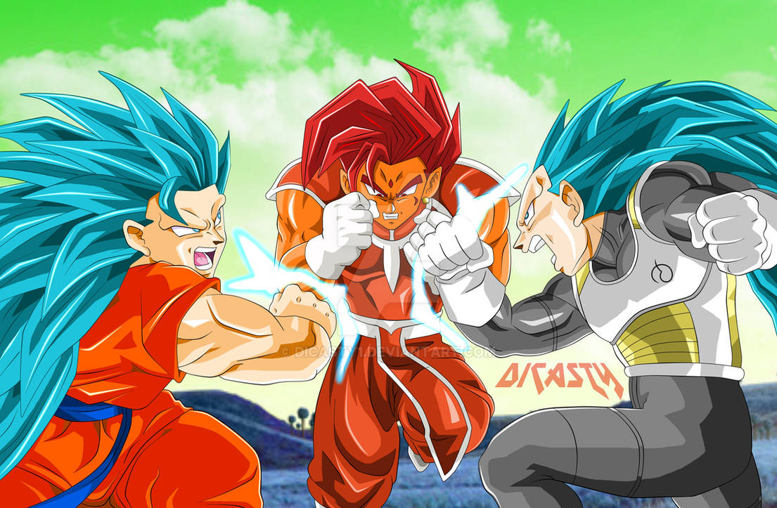 Goku y vegeta SSJ3 dios azul vs ceyam by dicasty1 on DeviantArt