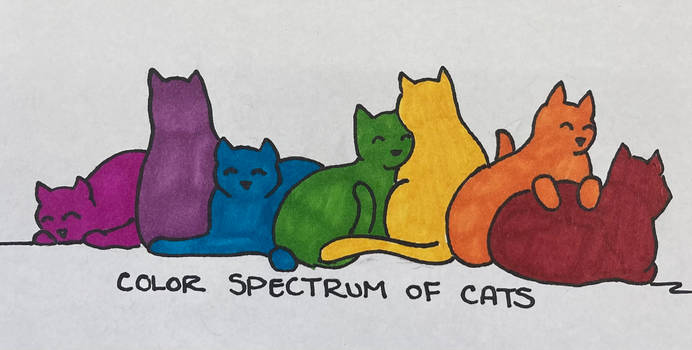Color spectrum of cats
