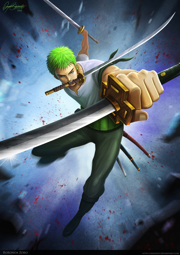 Roronoa Zoro - One Piece  Vers. 2 by Sennpaiarts on DeviantArt