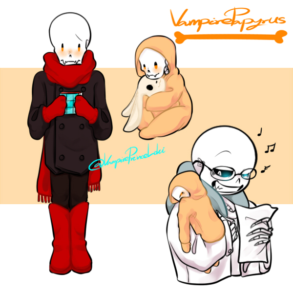 Image: AU Undertale one-shots - Vampire! Papyrus x Reader