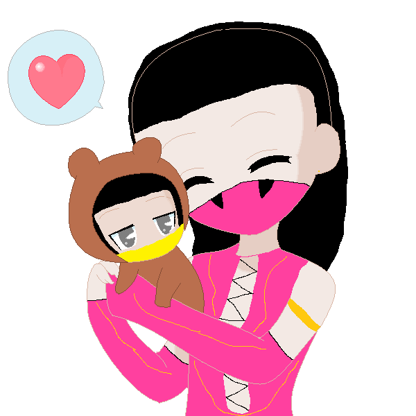 Mileena and Scorpion as Teddy