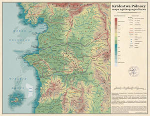 Krolestwa Polnocy-Mapa Ogolnogeograficzna-Vintage