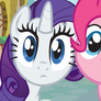 Pinkie Pie and Rarity Staring