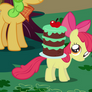 Apple Bloom with cake on back