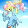 Flutter Shy and Rainbow Dash