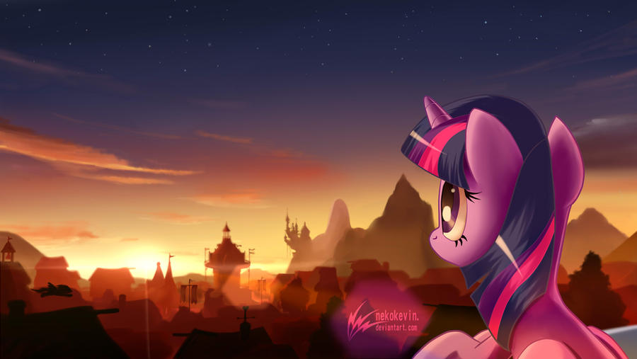 Twilight Sparkle at Ponyville twilight