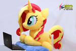 Life Size Sunset Shimmer Plush by nekokevin