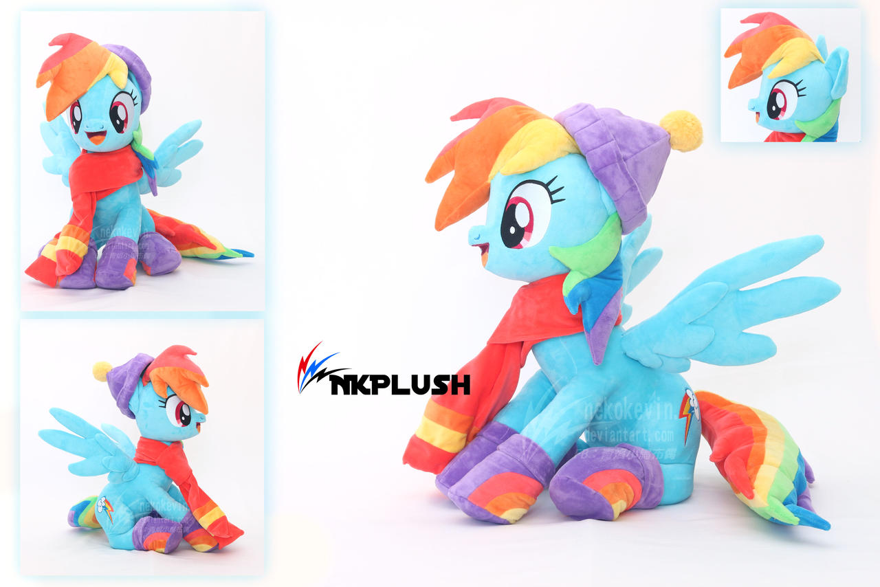 Rainbow Dash plush with wintter outfit