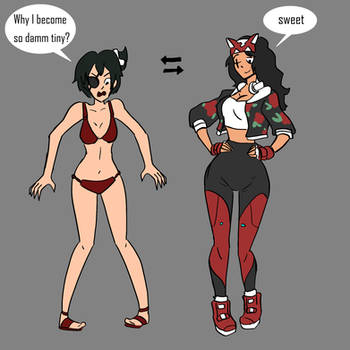 Kiriko and Samira Body swap -comm-