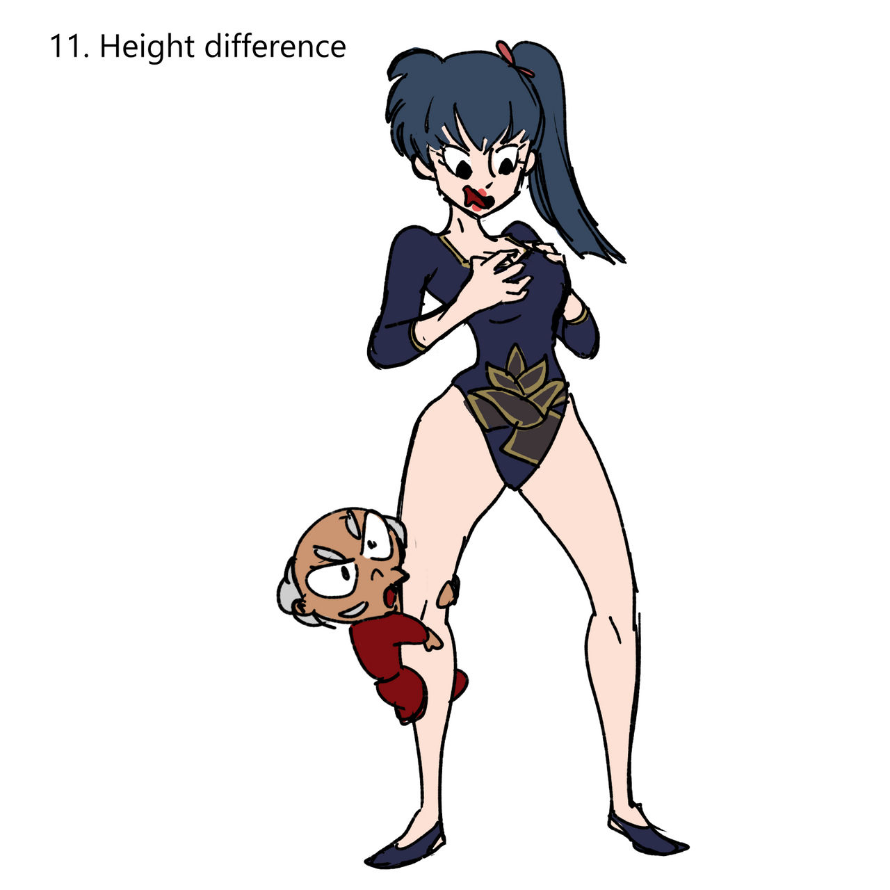 11 Height difference (ranma)
