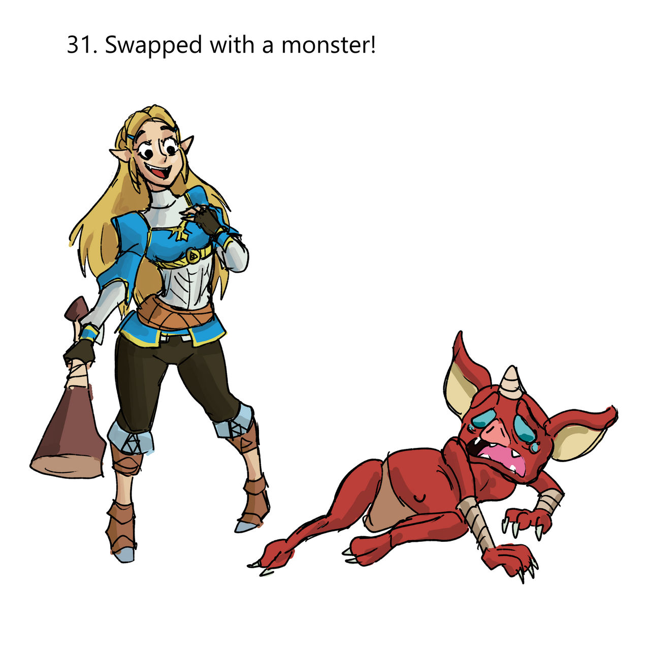31. Swapped with a monster! (Zelda)