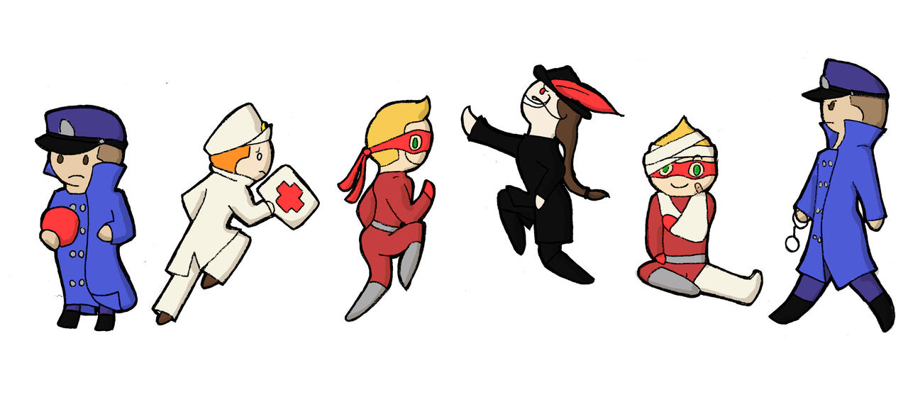 Chibi Cops, Thieves, Hunter and Healer!