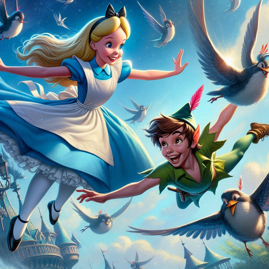 Alice Pan Peter Pan and Alice's Romantic Flight by dAInnyboy90 on DeviantArt
