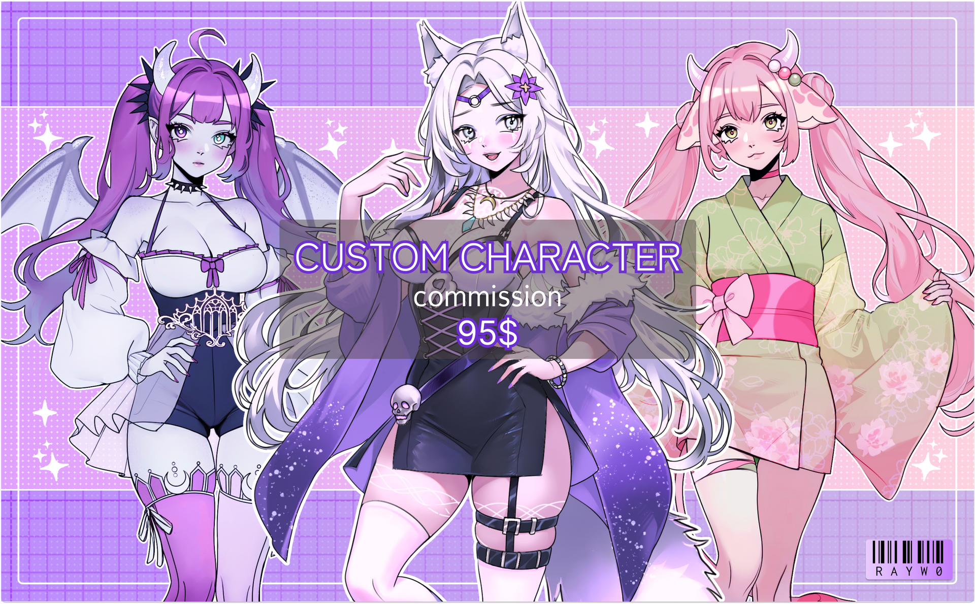 Character And Custom Example Custom character|Commission sheet| by RayW0 on DeviantArt