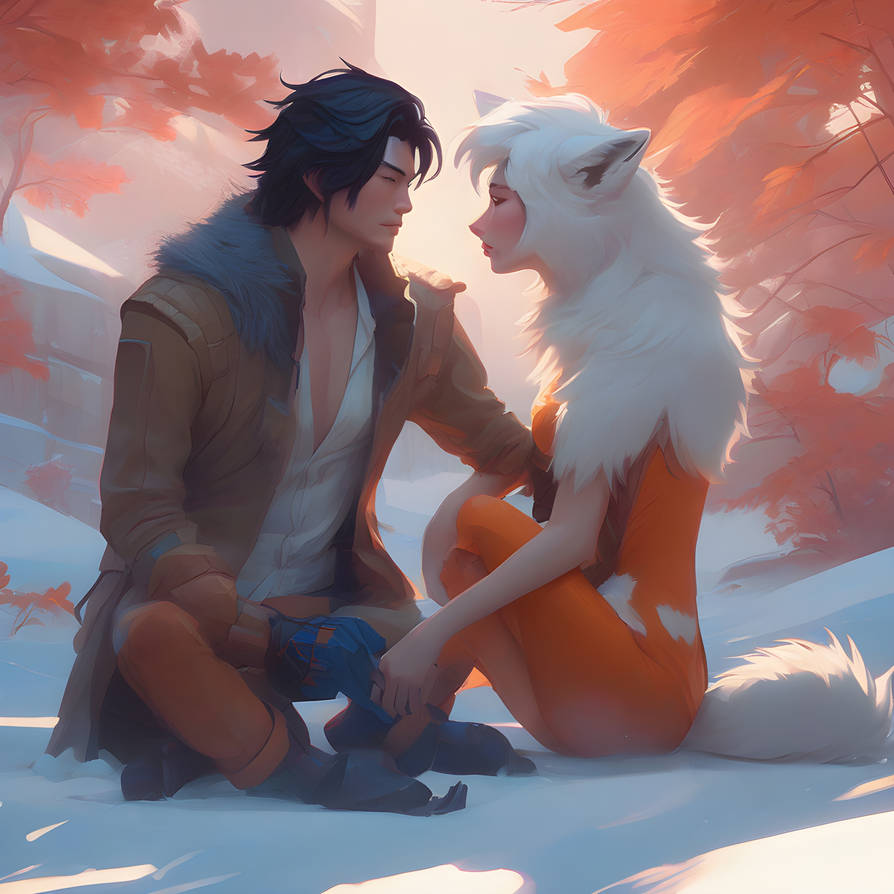 Human Prince Human Prince and White Wolf Princess by sweetwhitecaramel on DeviantArt