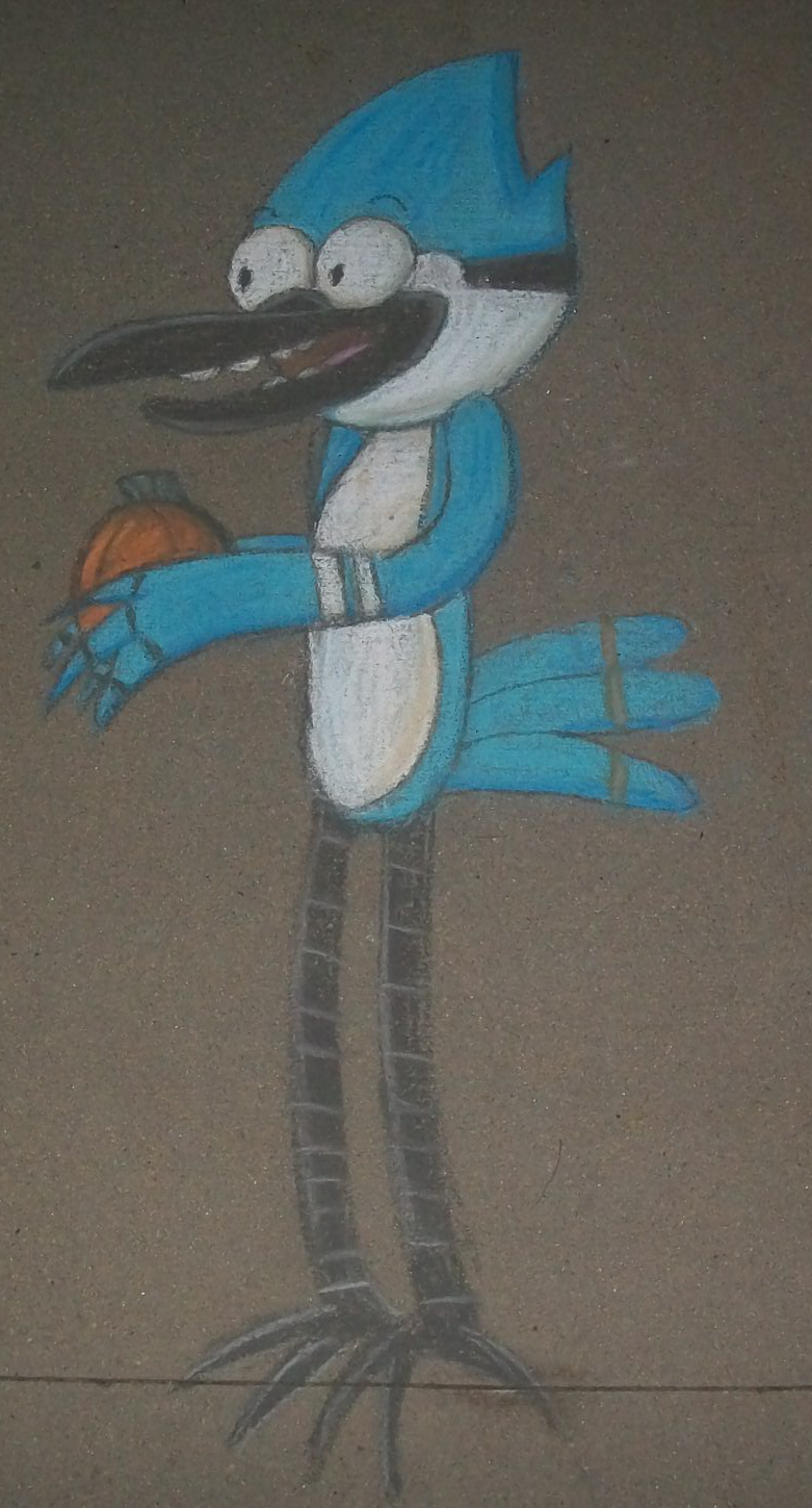 Mordecai, sidewalk chalk