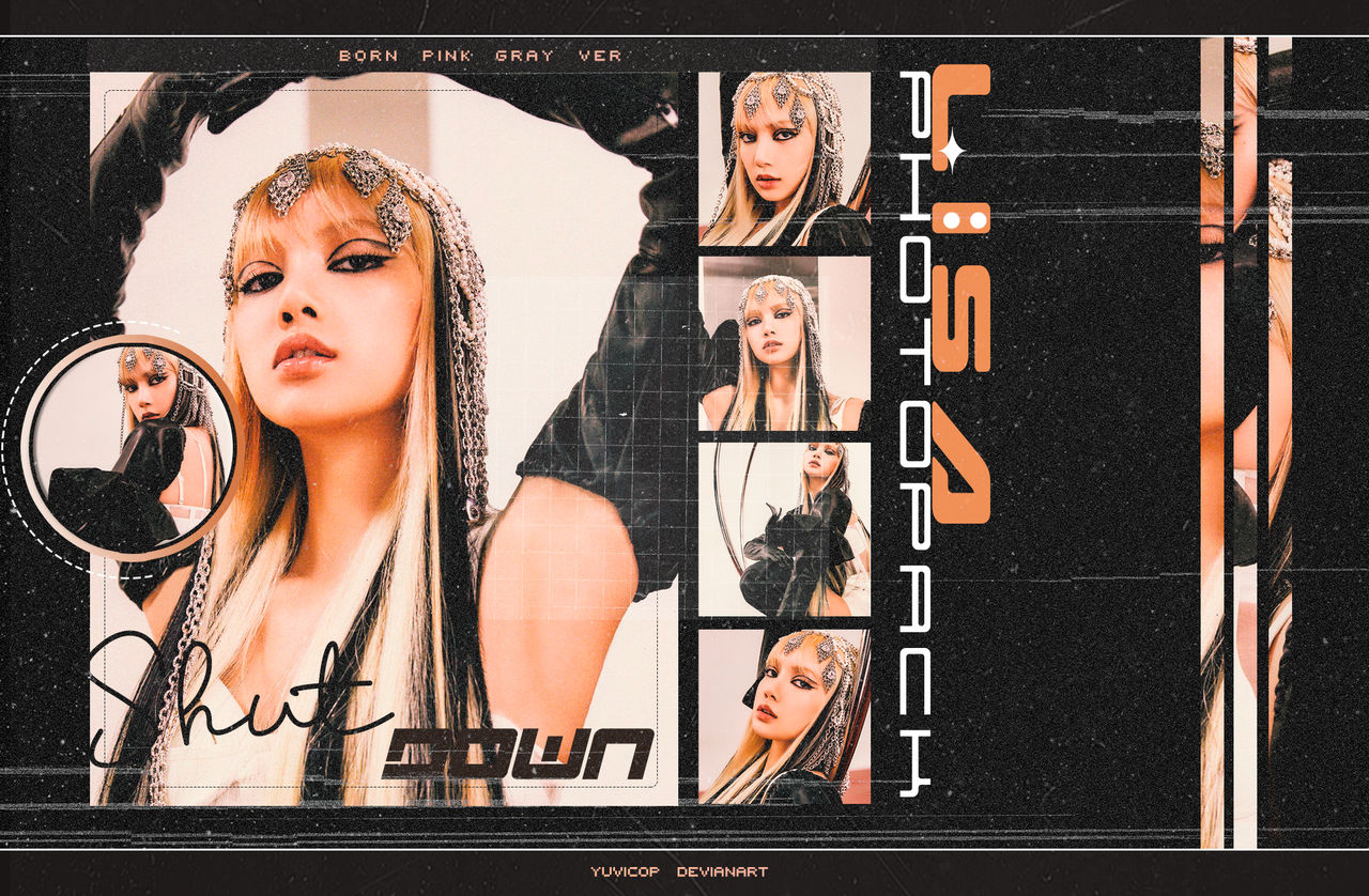 #01 PHOTOPACK LISA BORN PINK GRAY VERSION ALBUM by yuvisoo on DeviantArt