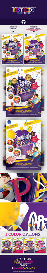 Best Kids Party Flyer Template