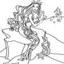 The Mermaid Barbie lineart