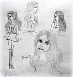 The Vampire Diaries girls doodles