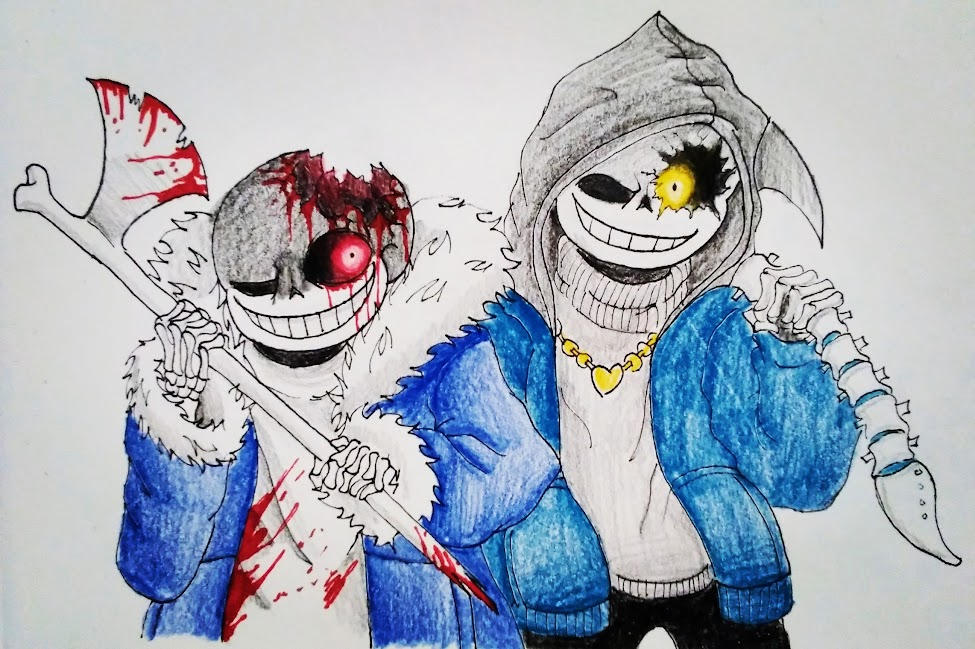 Undertale Au-Battle: Horror Sans vs Axe Sans by lime-imposter09 on ...
