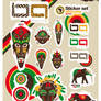 Africana Sticker set - bg 034