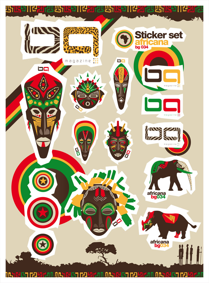 Africana Sticker set - bg 034