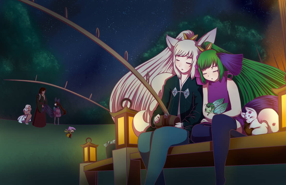 Commission | Yuri | LinePlain | Fishing by Kibu-land on DeviantArt