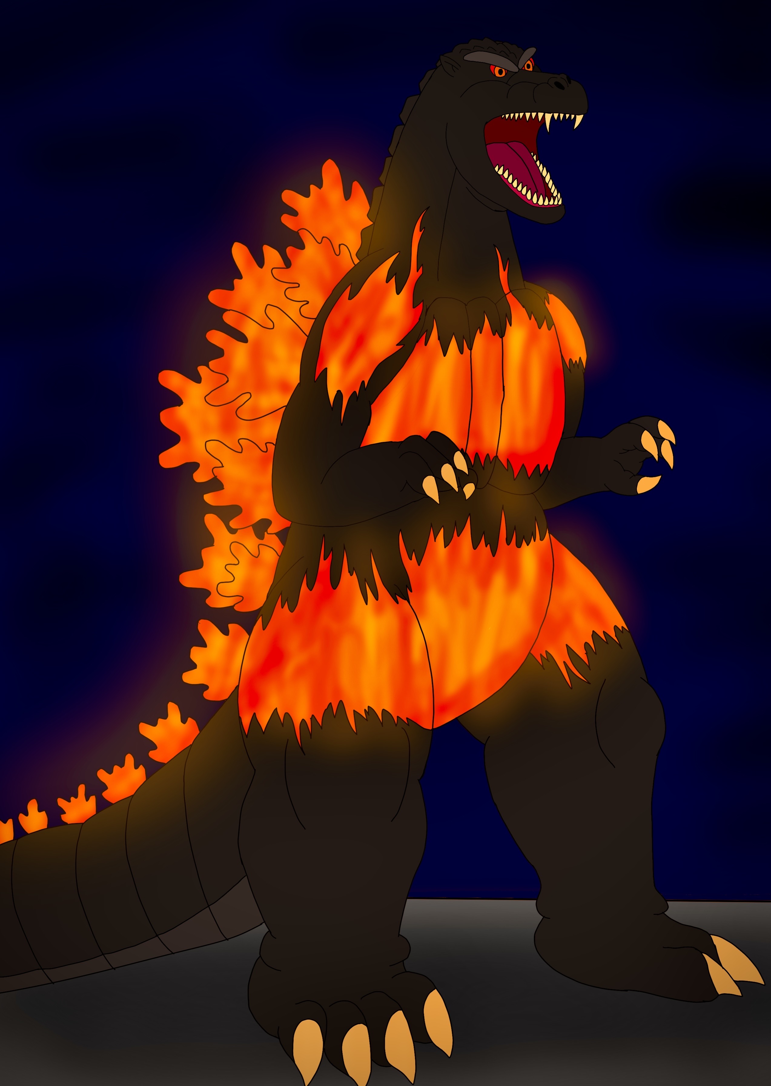Godzilla Fire Form Burning Godzilla by KingGiganoto5 on DeviantArt