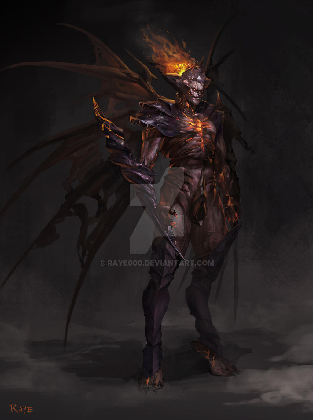 Basic Fire Demon Fire demon by raye000 on DeviantArt