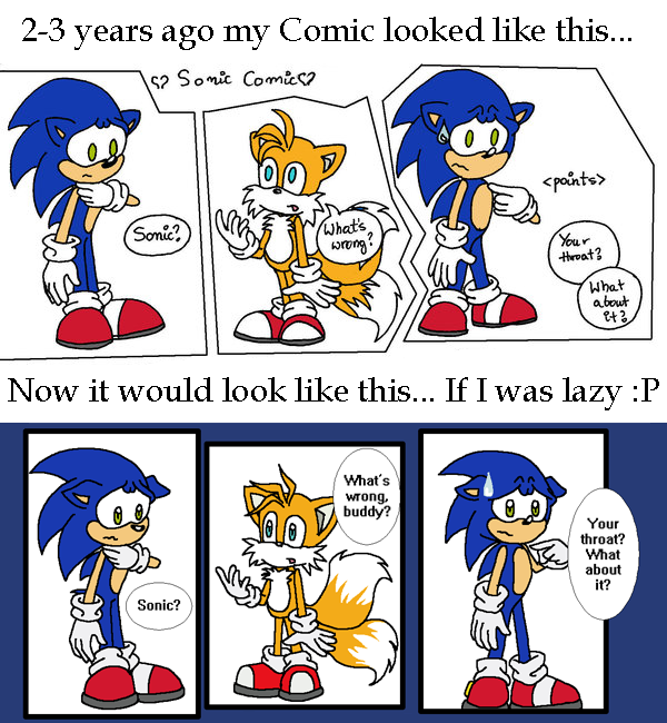 Then and Now  -Sonic - Comic-