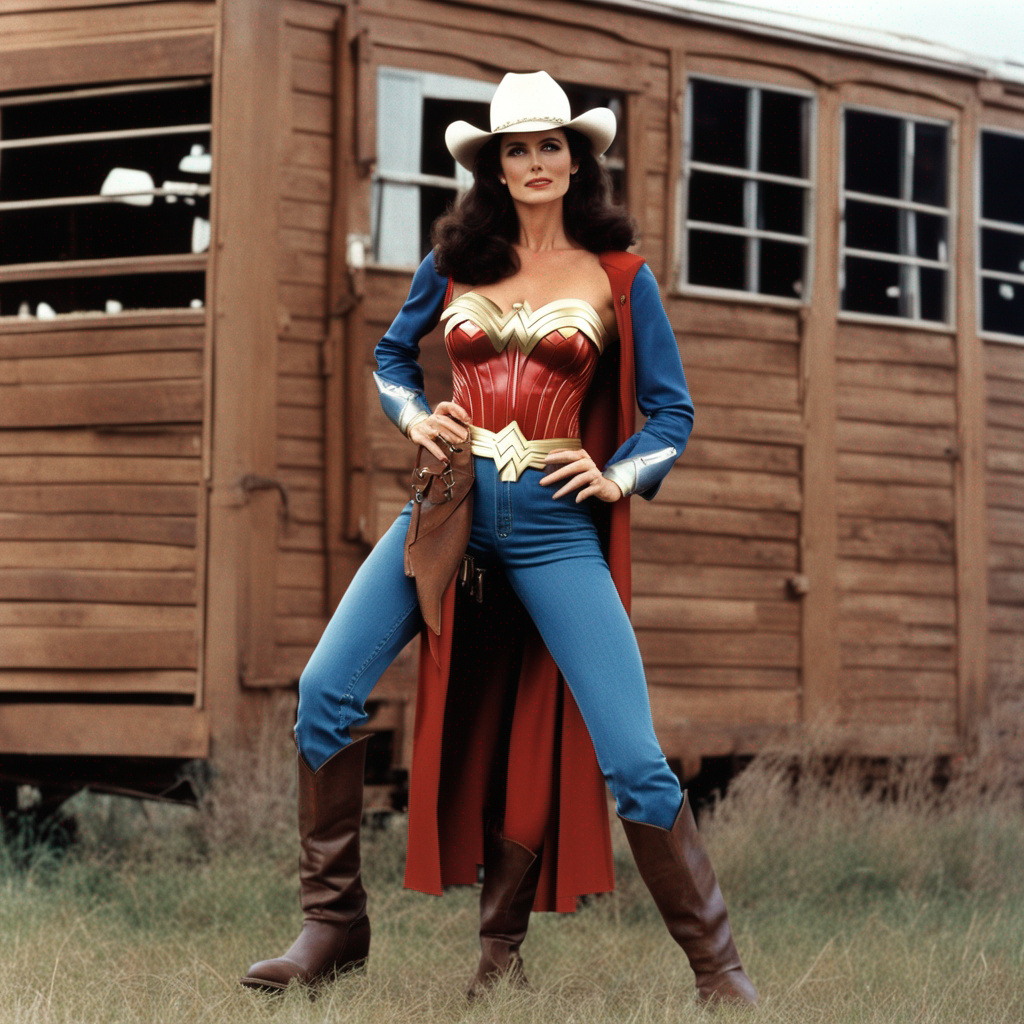 Lynda Carter Wonder Woman western costume by Lurkingintheshade on