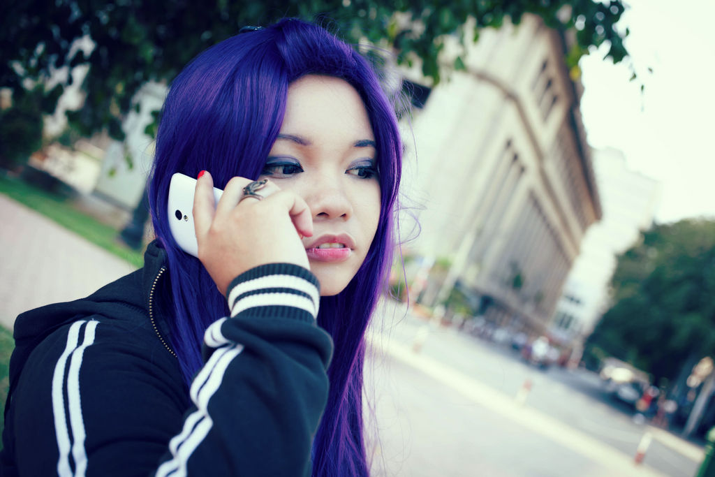 Purple Hair Girl By Nana8393 On Deviantart