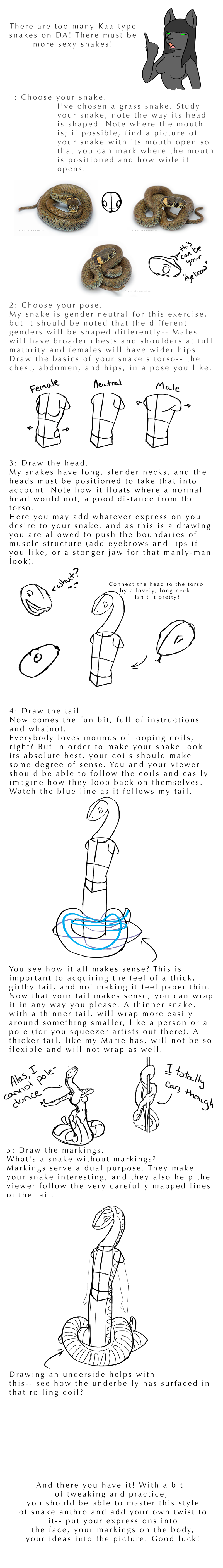 How To Draw Snake Anthros