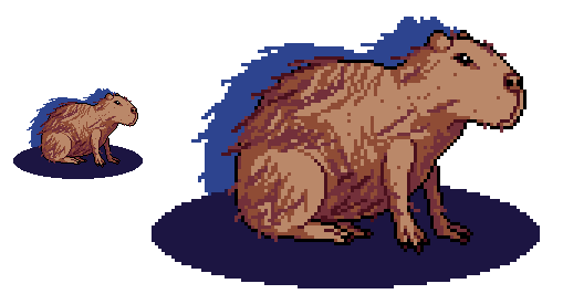 Capybara Pixel Art | Sticker