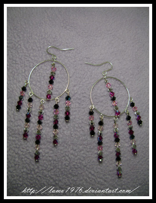 Gypsy style earrings swaroski