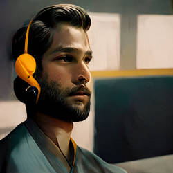 ciprain Call center guy with headphones at office 